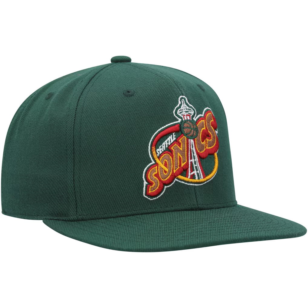 MITCHELL & NESS SUPERSONICS TEAM GROUND 2.0 SNAPBACK by Mitchell and Ness