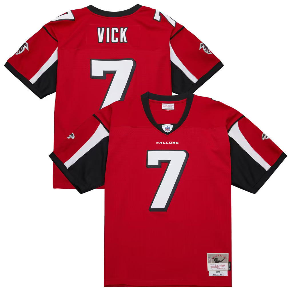 MITCHELL & NESS 2003 MICHAEL VICK SCARLET FALCONS JERSEY by Mitchell and Ness