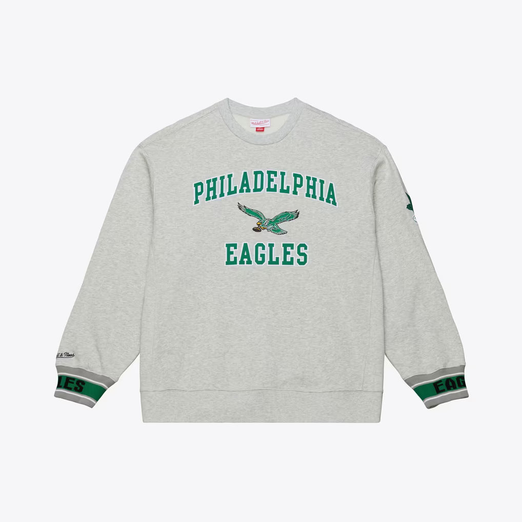 Mitchell & Ness Heather Gray Team Celebration Fleece Sweatshirt by Mitchell and Ness