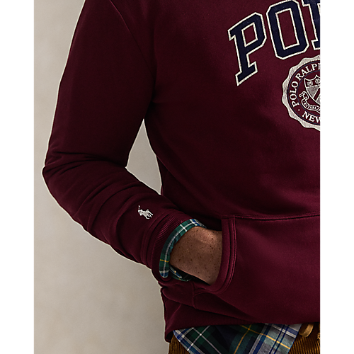 RALPH LAUREN LONG-SLEEVE SEASONAL FLEECE HERITAGE POLO CREST GRAPHIC HOODIE by Ralph Lauren