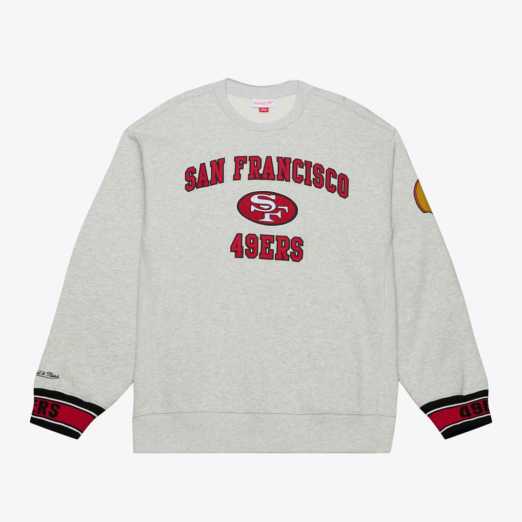 Mitchell & Ness Heather Gray Team Celebration Fleece Sweatshirt by Mitchell and Ness