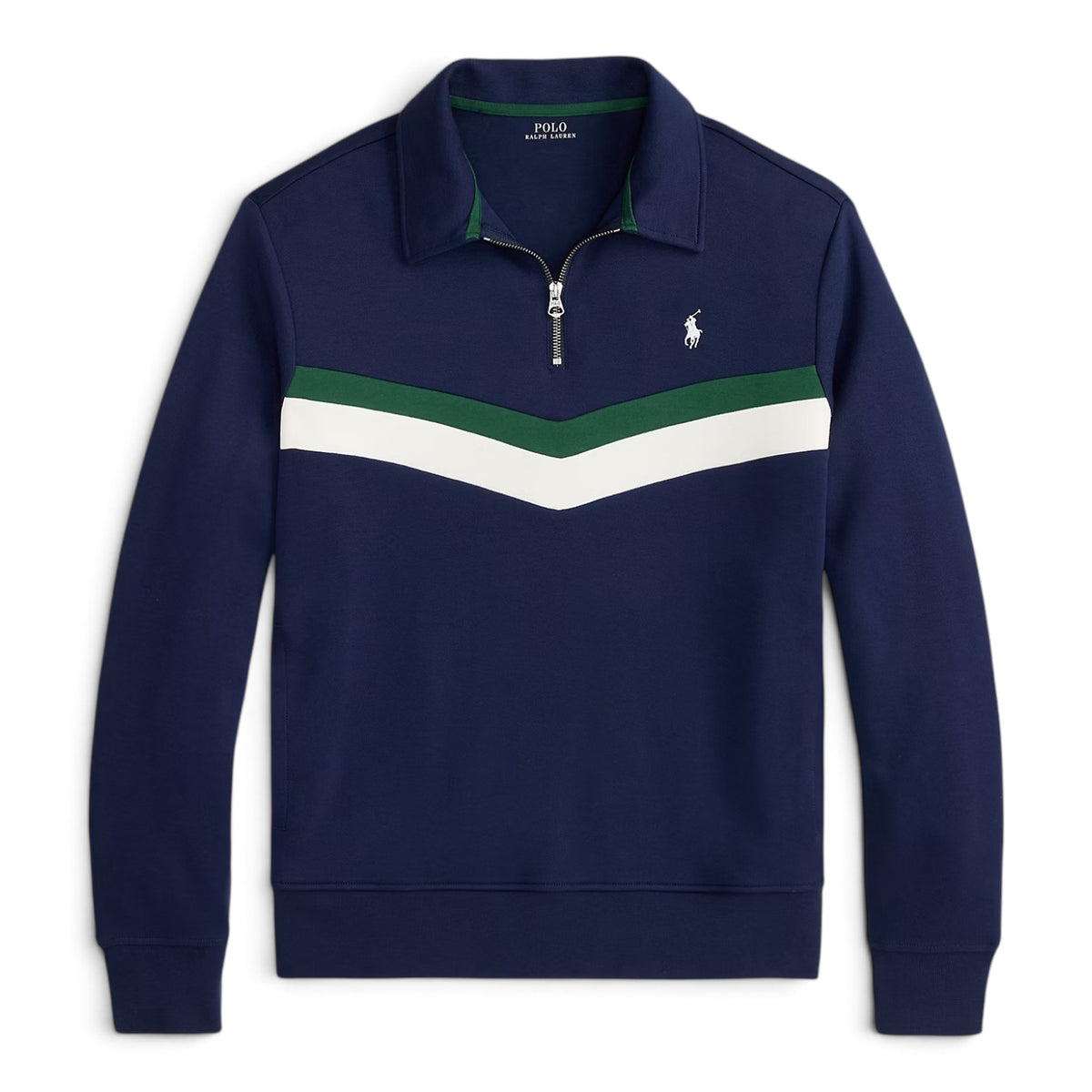 RALPH LAUREN DOUBLE KNIT QUARTER ZIP SWEATSHIRT by Ralph Lauren