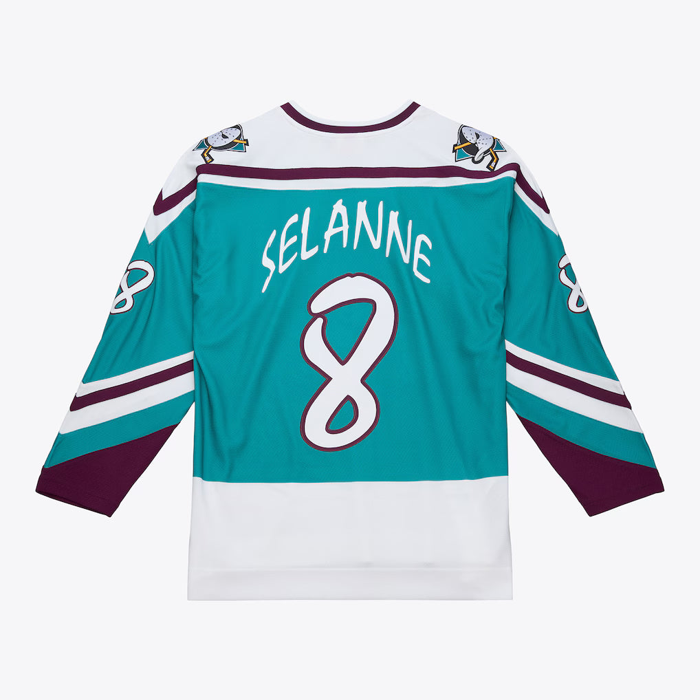 Mitchell and Ness Anaheim Ducks 1995-96 Teal Alternate Jersey by Mitchell and Ness