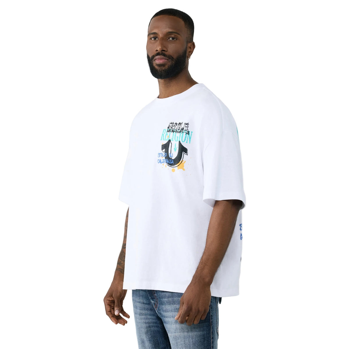 TRUE RELIGION CONCERT BUDDHA OVERSIZED TEE by True Religion