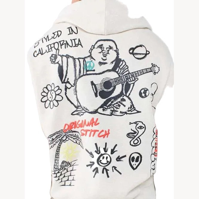 TRUE RELIGION SKETCHED LOGO BOXY HOODIE by True Religion