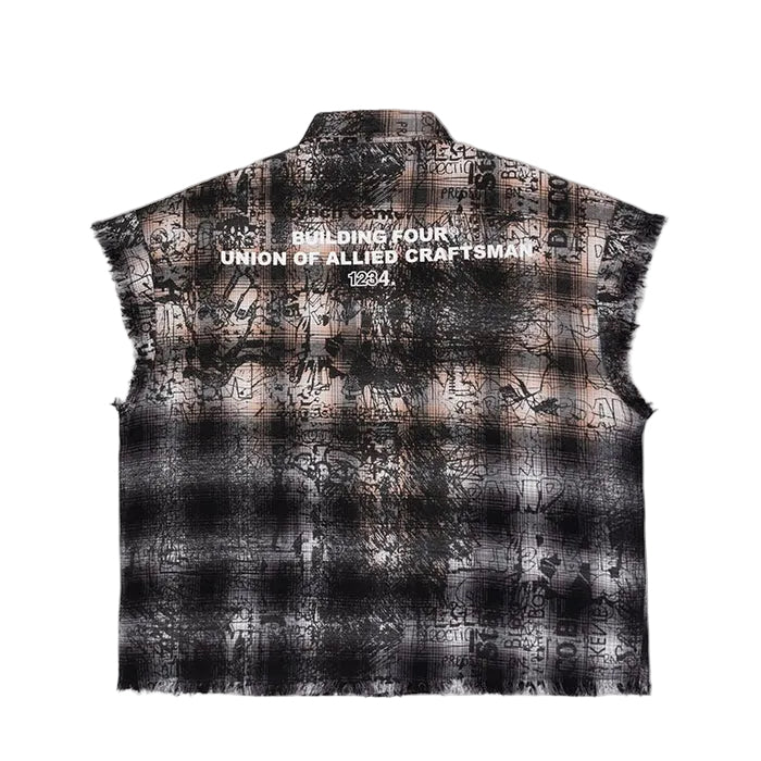 BLDG4 ARC SLEEVELESS WOVEN TEE by Citywide Fashions