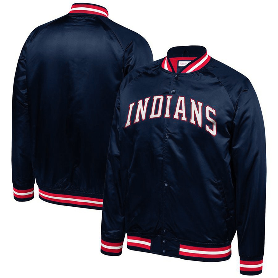 MITCHELL AND NESS MN1001JKT-INDIANS by Mitchell and Ness