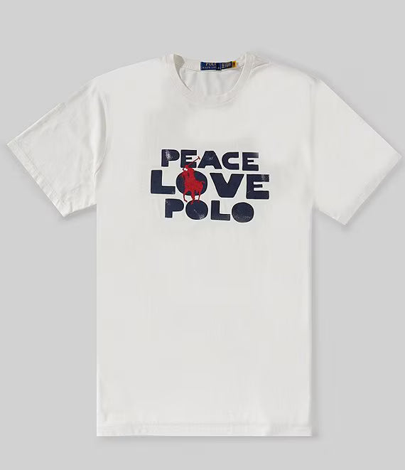 RALPH LAUREN PEACE LOVE POLO TEE by Ralph Lauren