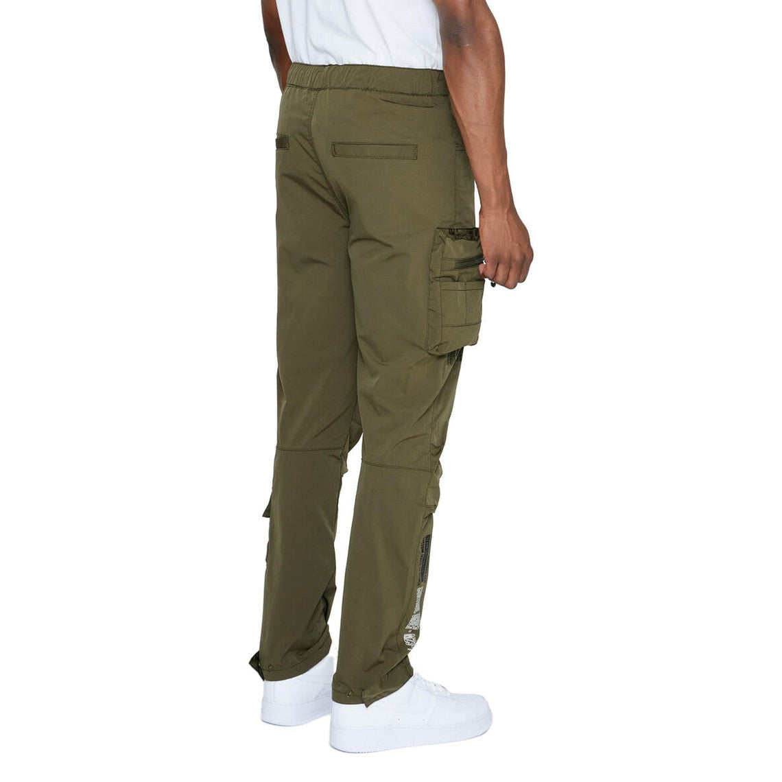 SMOKE RISE NYLON CARGO JOGGERS-OLIVE