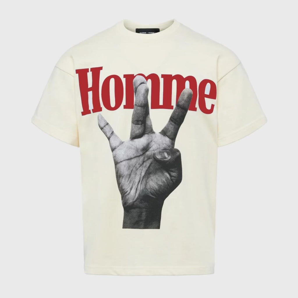 HOMME FEMME TWISTED FINGERS-RED/CREAM