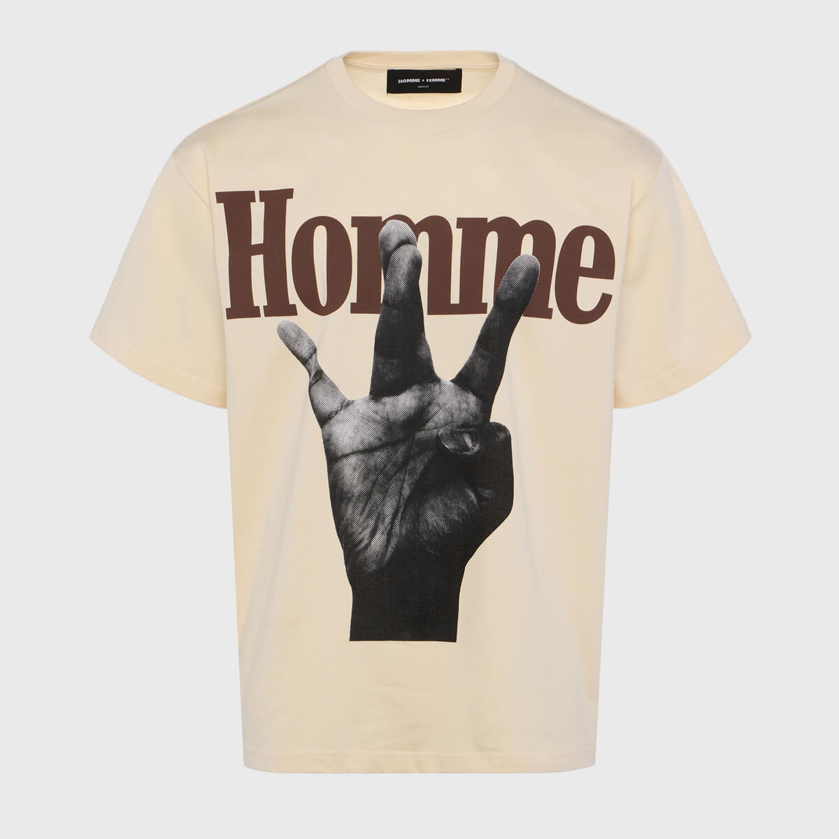 HOMME FEMME TWISTED FINGERS-BROWN/CREAM