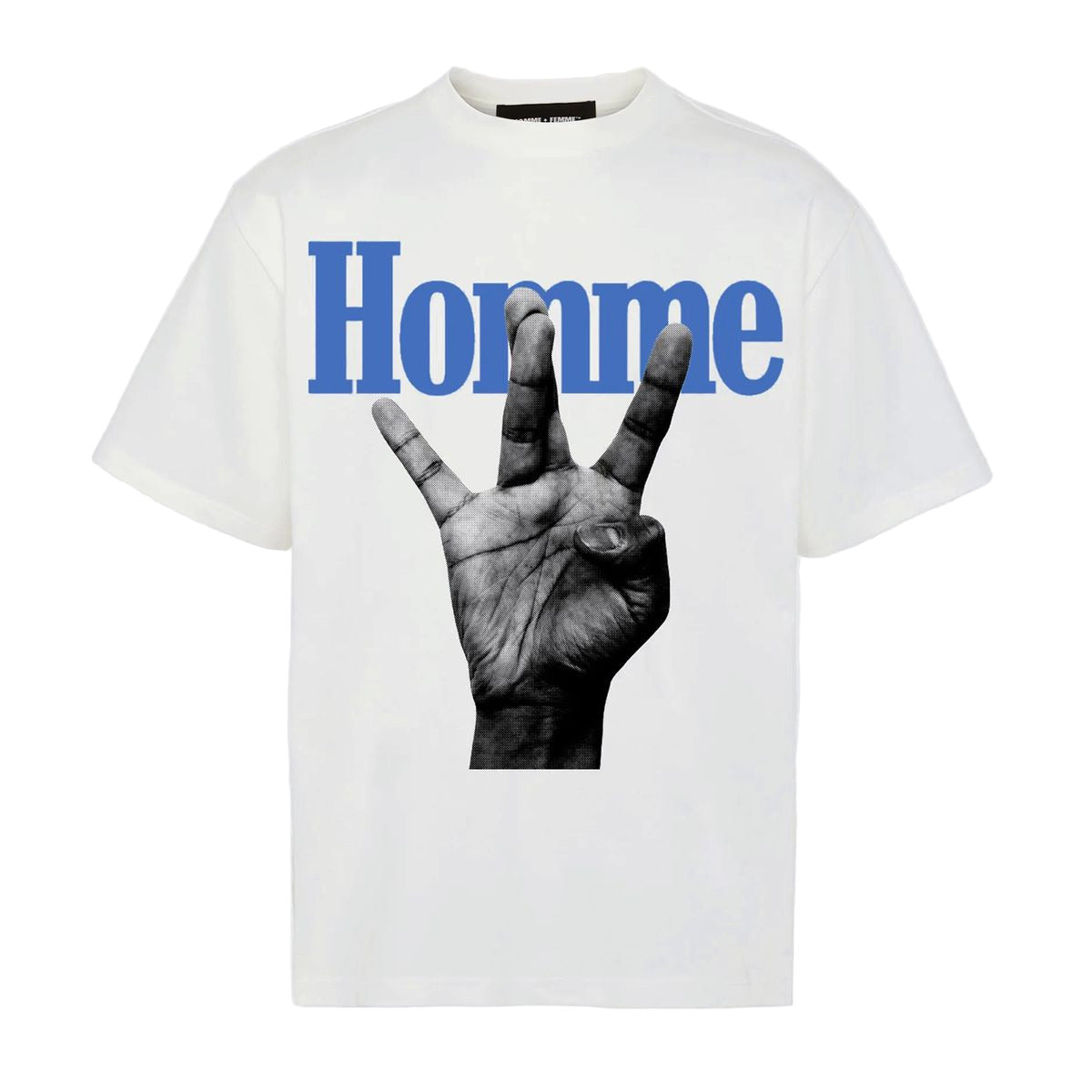 HOMME FEMME TWISTED FINGERS-WHITE/ROYAL