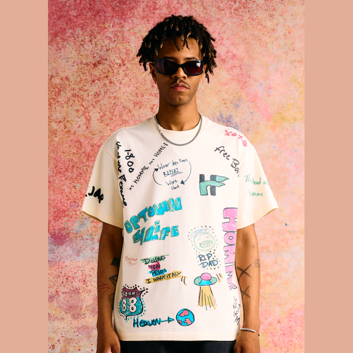 HOMME FEMME REST STOP T-OFF WHITE