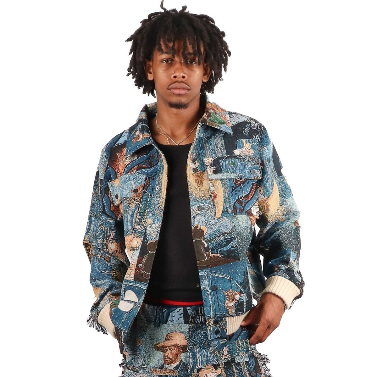 MAJESTIK JJ2457-BLUE BEIGE