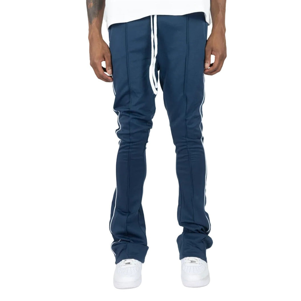 REBEL MINDS BT PIPING STACKED TRACK PANTS by Rebel Minds