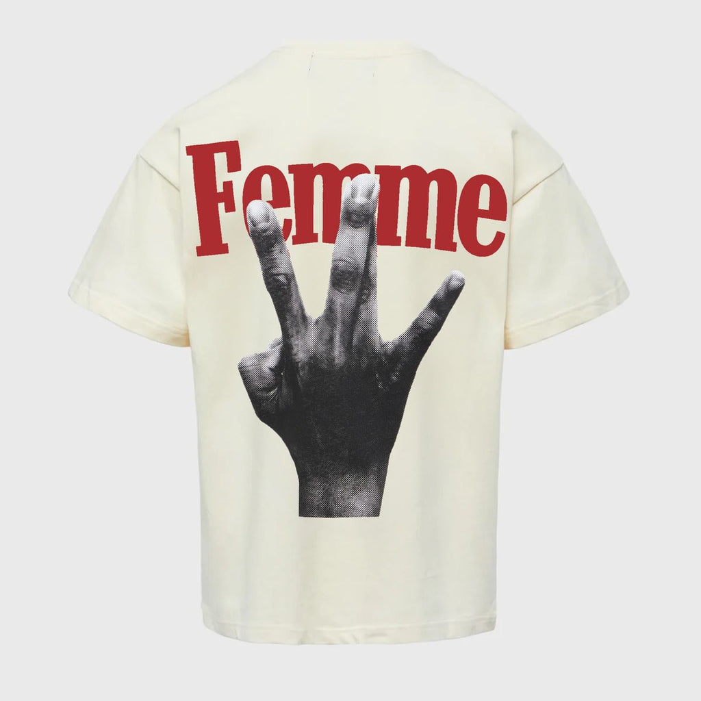 HOMME FEMME TWISTED FINGERS-RED/CREAM