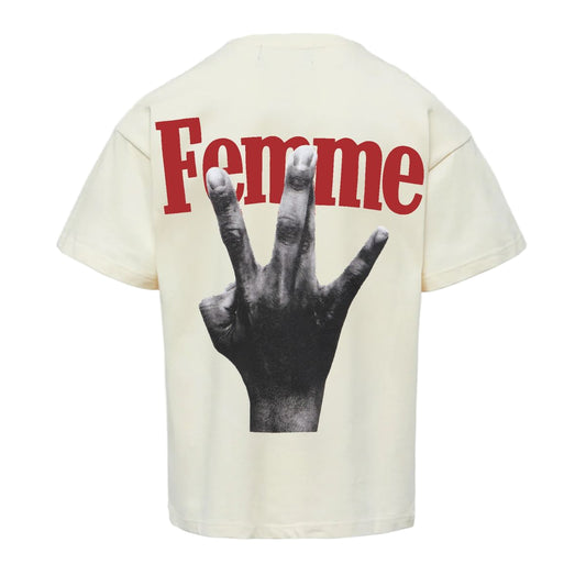 HOMME FEMME TWISTED FINGERS-RED/CREAM by HOMME FEMME