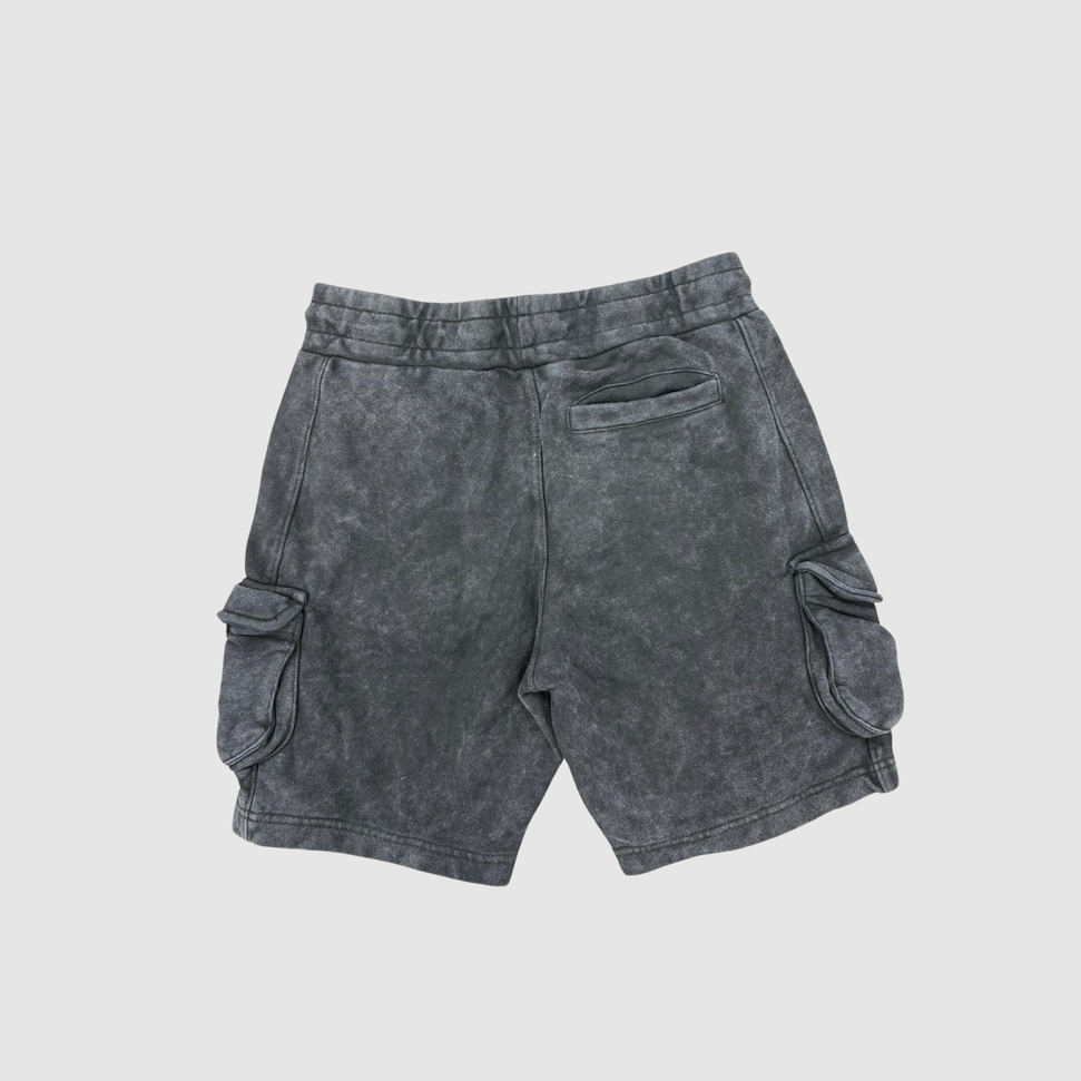 G WEST TERRY CARGO SHORTS-WASHED GREY