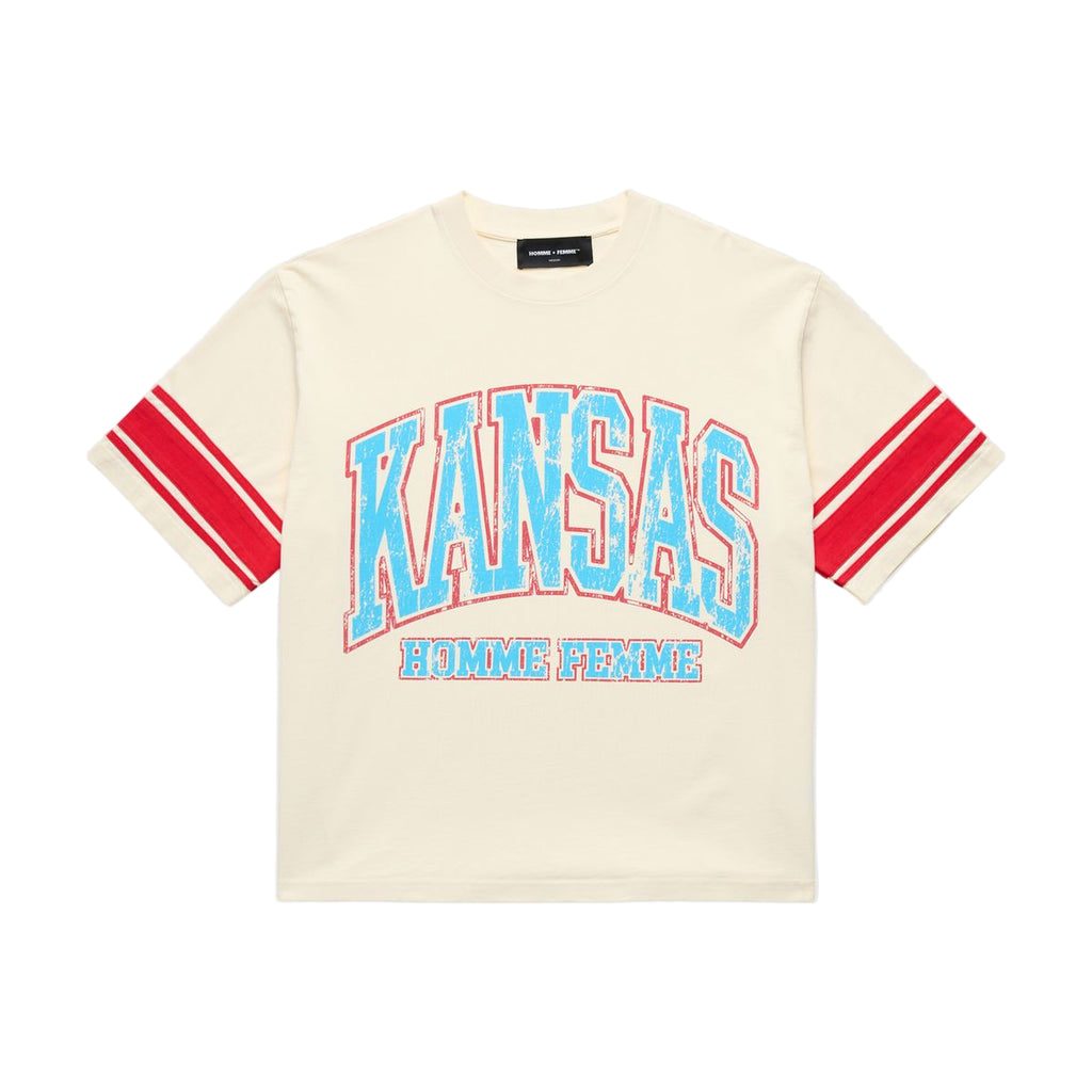 HOMME FEMME KANSAS CROPPED T-OFF WHITE