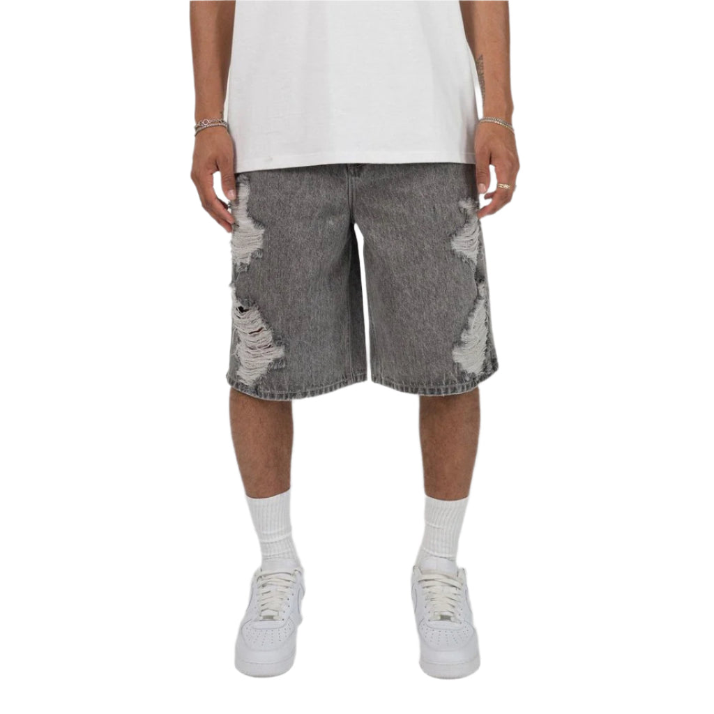 BANDIT DENIM SHORTS-GREY