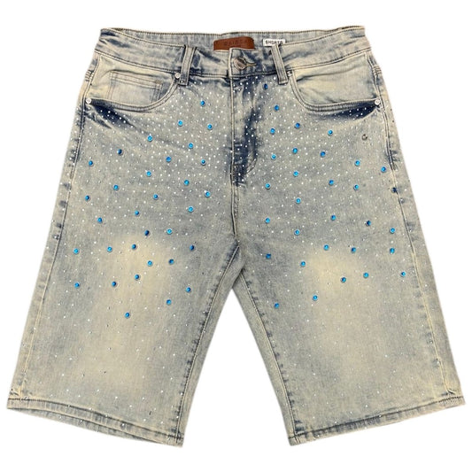 WAIMEA DIAMOND SHORTS-BLUE by WAIMEA