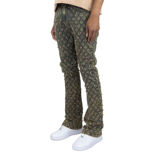 ORIGINAL FABLES STUD CROSS-RUST DENIM by ORIGINAL FABLES