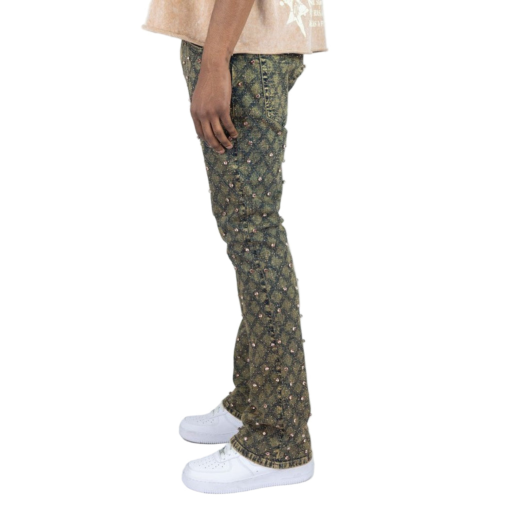 ORIGINAL FABLES STUD CROSS-RUST DENIM