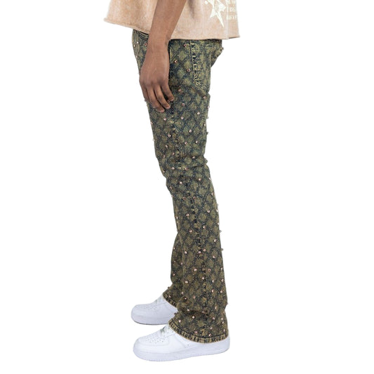 ORIGINAL FABLES STUD CROSS-RUST DENIM by ORIGINAL FABLES