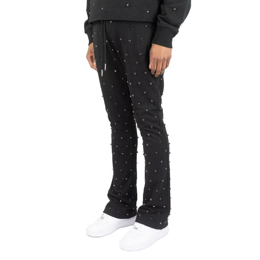 REBEL F.TERRY STACKED PANTS STONES by Rebel Minds