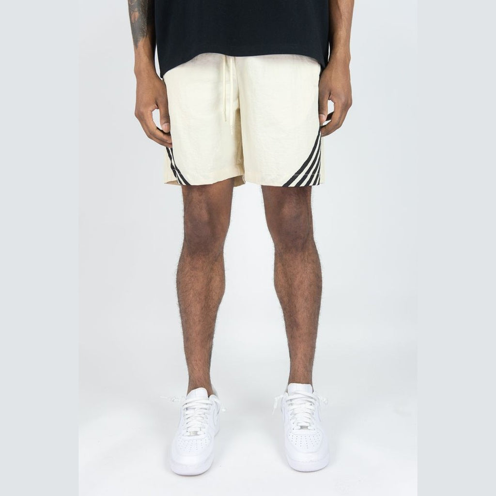 REBEL MINDS NYLON SHORTS-CREAM