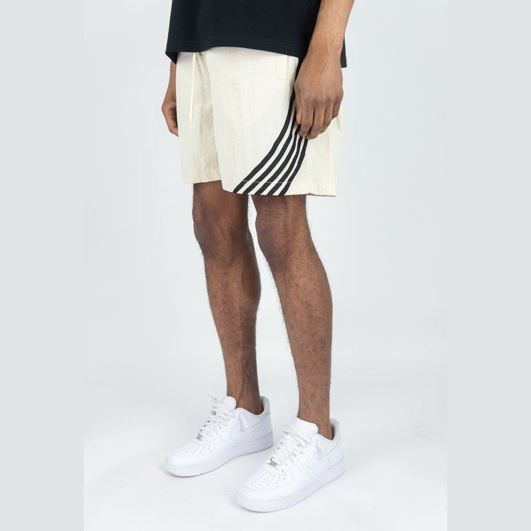 REBEL MINDS NYLON SHORTS-CREAM