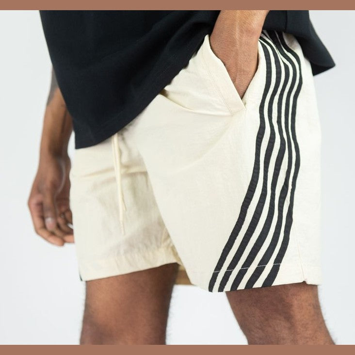REBEL MINDS NYLON SHORTS-CREAM