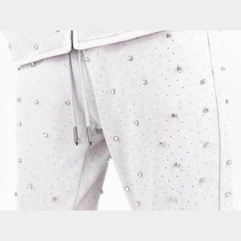 REBEL F.TERRY STACKED PANTS STONES