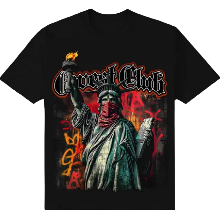 G WEST RHINESTONE FREEDOM UNMASKED TEE by G-WEST
