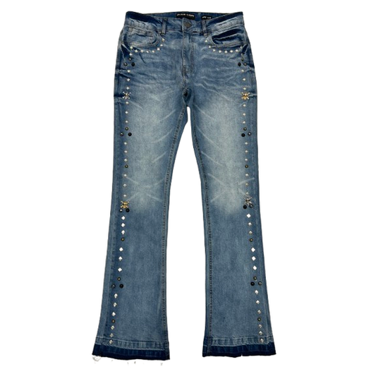 BLACK LIGHT BIG AND TALL MEN'S STUDS FLARE FIT by Black Light