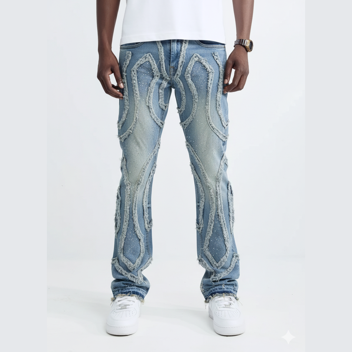 BLACK LIGHT BIG AND TALL MEN'S STUDS FLARE FIT by Black Light