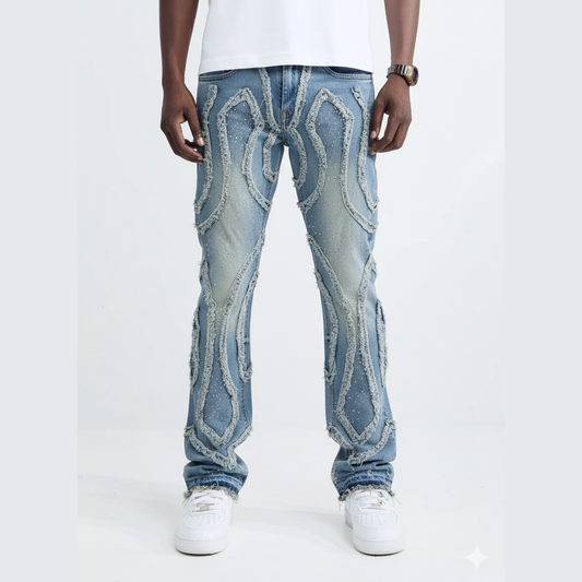 BLACK LIGHT BIG AND TALL MEN'S STUDS FLARE FIT by Black Light