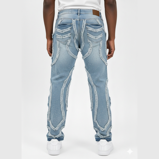 BLACK LIGHT BIG AND TALL MEN'S STUDS FLARE FIT by Black Light