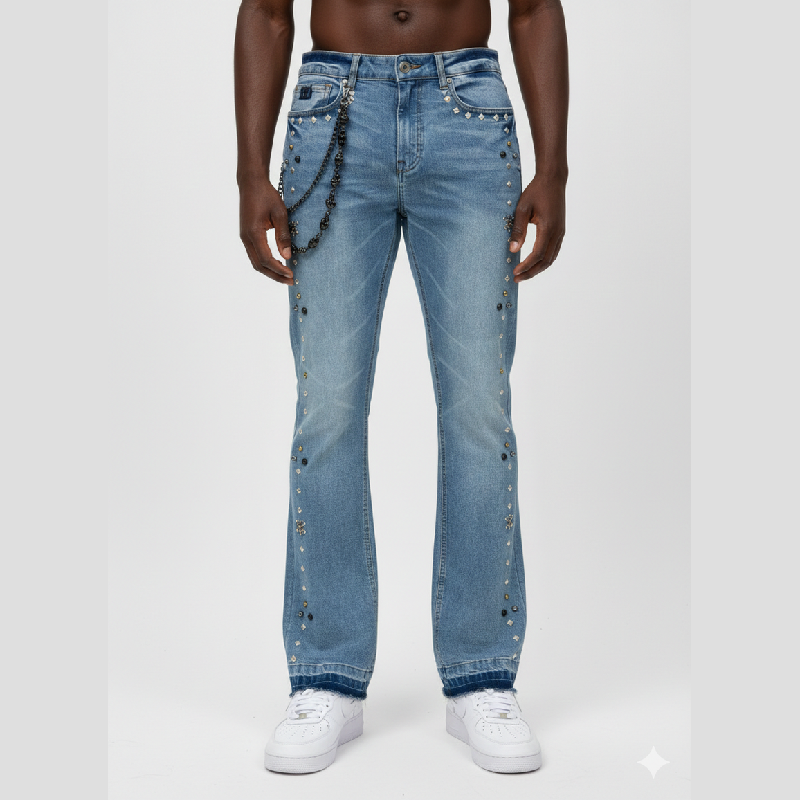 BLACK LIGHT BIG AND TALL MEN'S STUDS FLARE FIT by Black Light