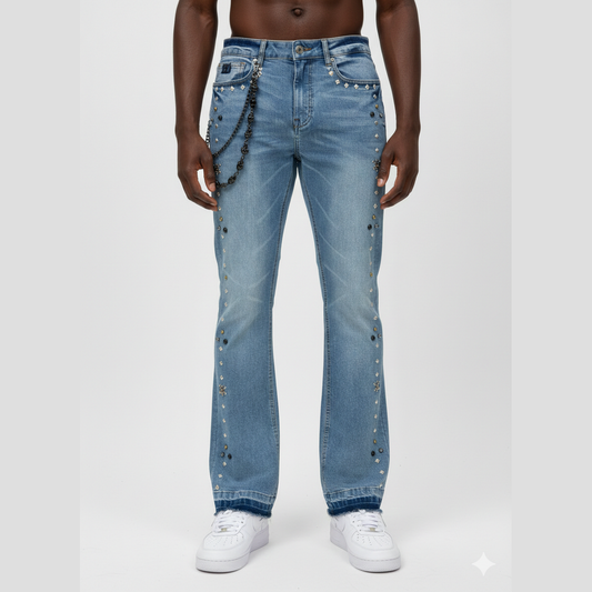 BLACK LIGHT BIG AND TALL MEN'S STUDS FLARE FIT by Black Light