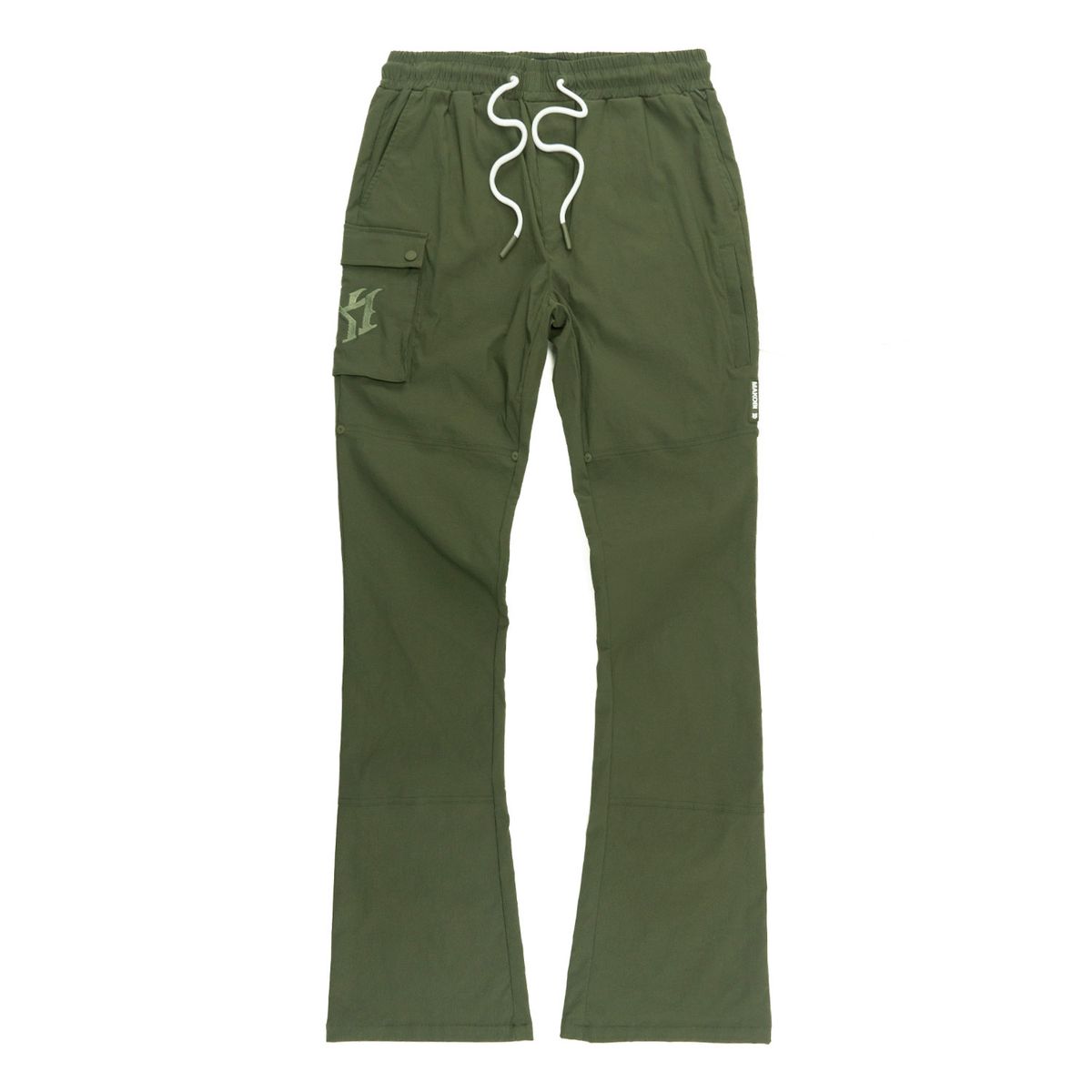 MAKOBI BIG AND TALL ADORNI NYLON STACKED PANTS by Makobi