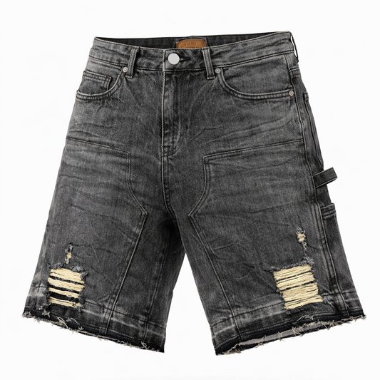 WAIMEA CRYSTAL STUDDED JEAN SHORTS by WAIMEA