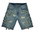 MENS FASHION RIPPED DENIM SHORT by Black Light