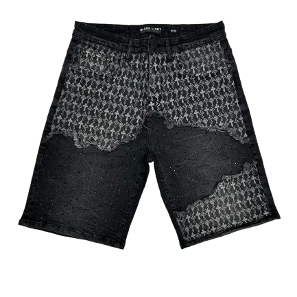 CROSS STUDDED DENIM JEANS by Black Light