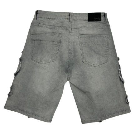 MENS FASHION RIPPED DENIM SHORT by Black Light