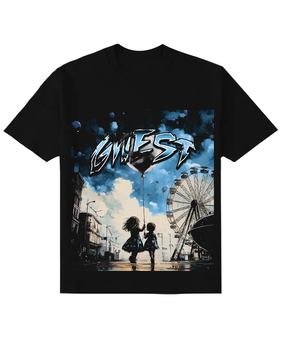 G-WEST RHINESTONE BROKEN CARNIVAL TEE by G-WEST