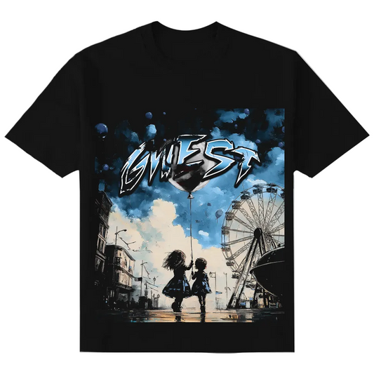 G-WEST RHINESTONE BROKEN CARNIVAL TEE by G-WEST