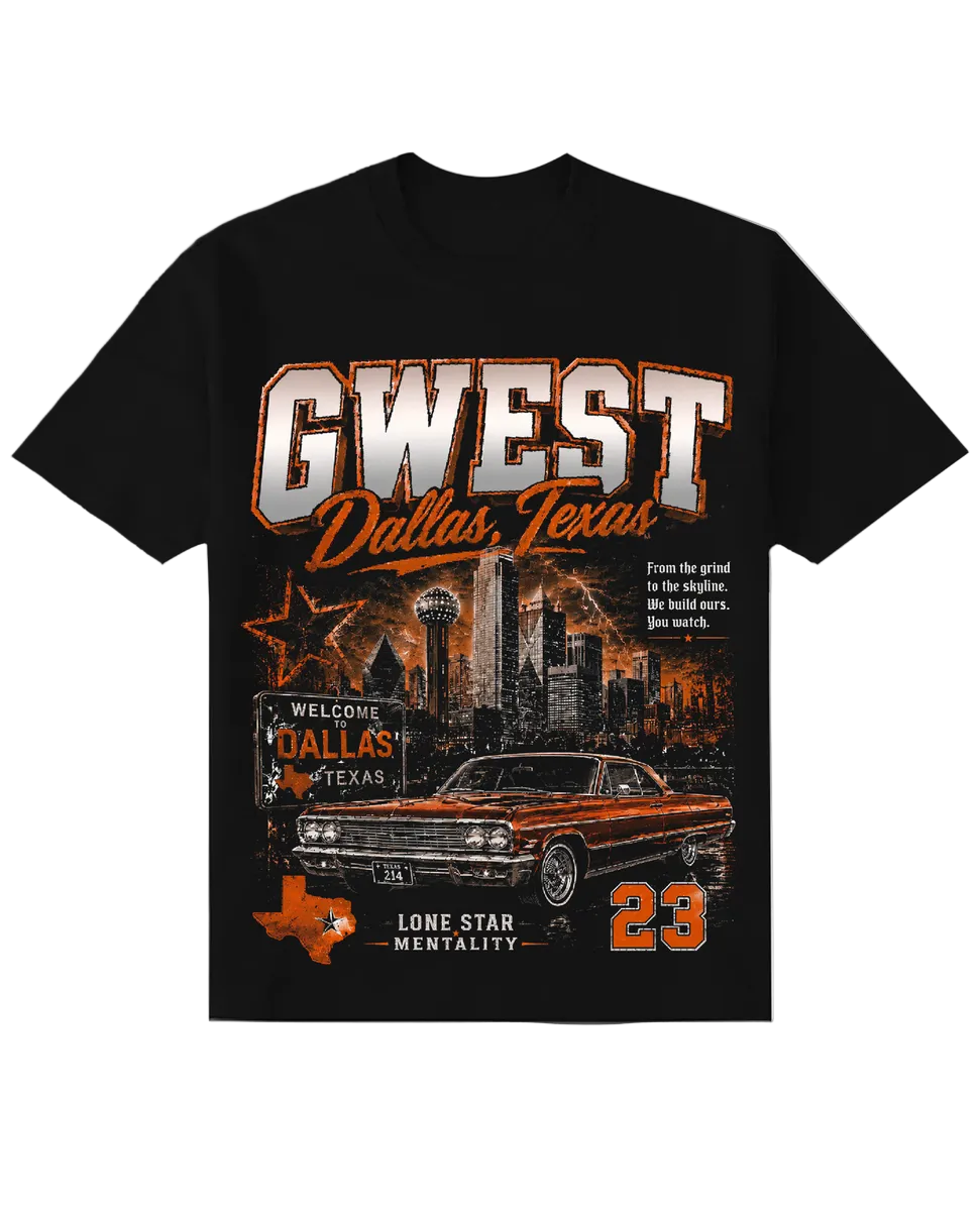 G-WEST WELCOME TO DALLAS TEXAS TEE by G-WEST