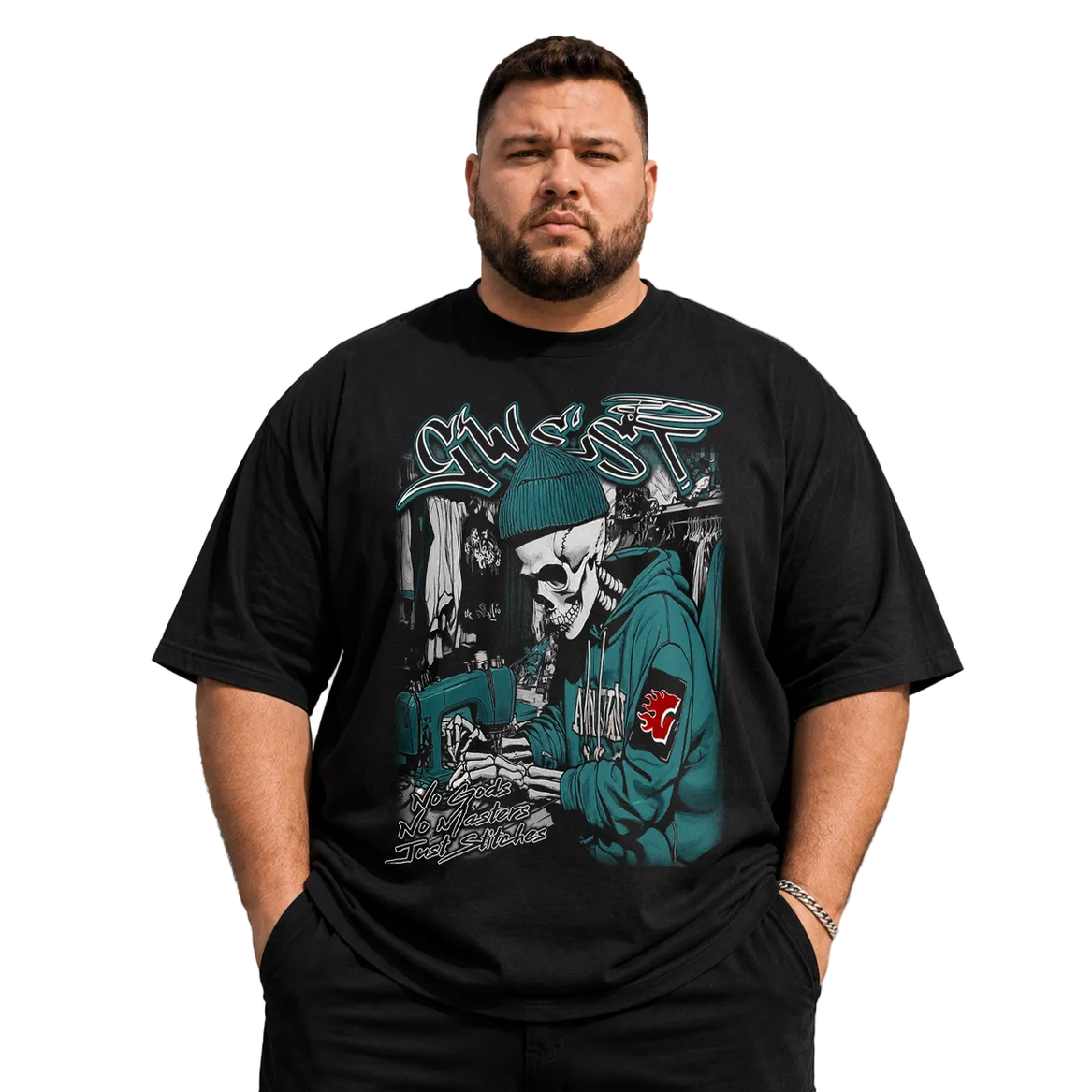 G WEST RHINESTONE BUILT BY HAND TEE by G-WEST
