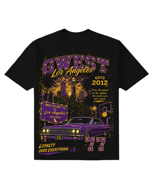 G WEST RHINESTONE WELCOME TO LOS ANGELES TEE by G-WEST